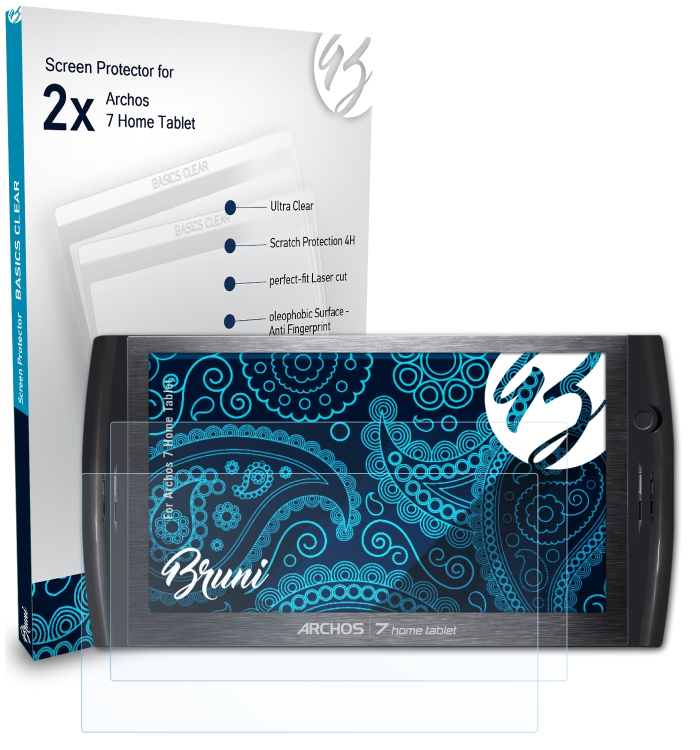 BRUNI 2x Basics-Clear Home 7 Archos Schutzfolie(für Tablet)