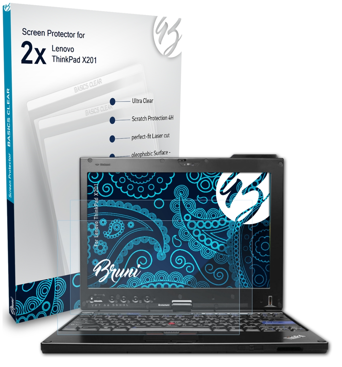 Schutzfolie(für ThinkPad Basics-Clear X201) BRUNI Lenovo 2x