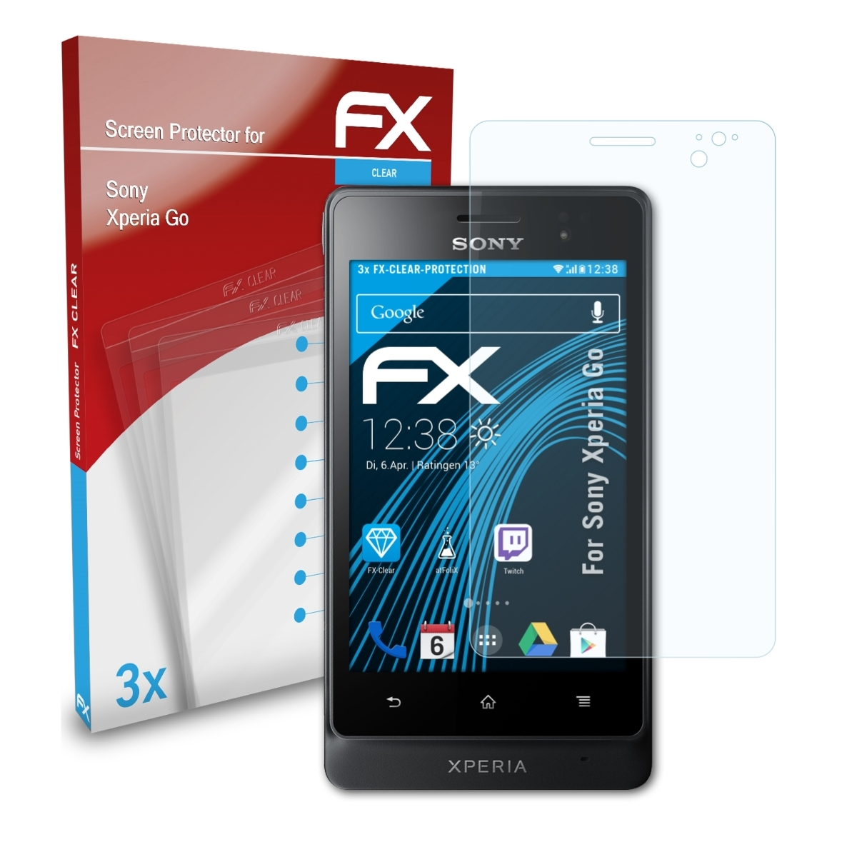 Go) Xperia ATFOLIX 3x Sony Displayschutz(für FX-Clear
