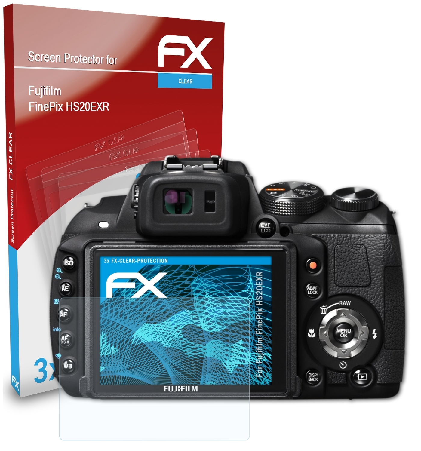 FinePix FX-Clear Displayschutz(für HS20EXR) 3x Fujifilm ATFOLIX