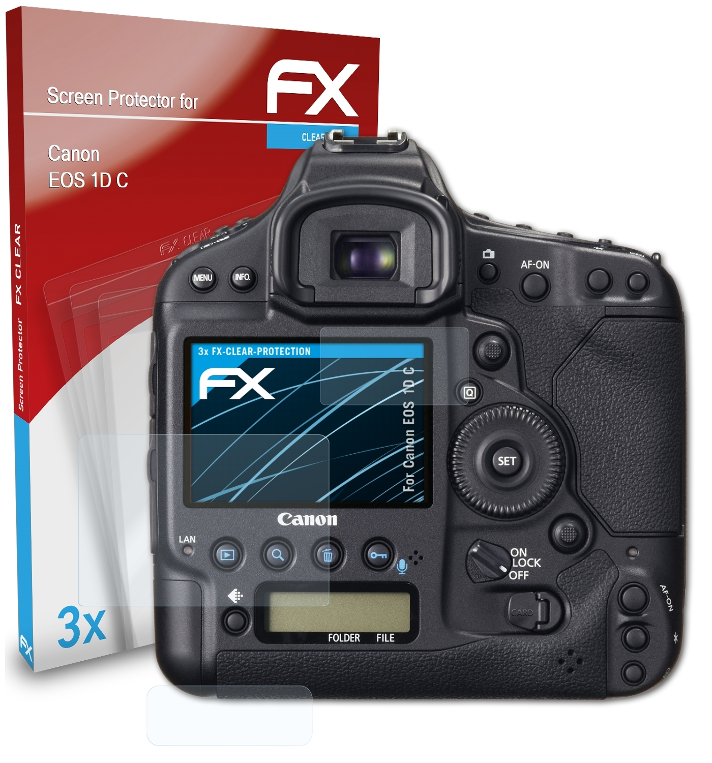 ATFOLIX 3x FX-Clear Displayschutz(für C) Canon EOS 1D