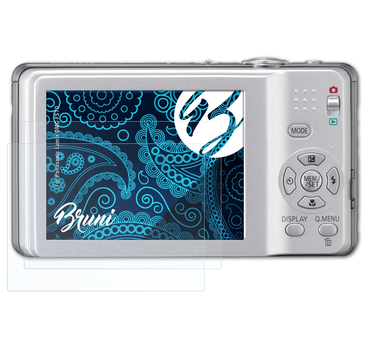BRUNI 2x Basics-Clear Schutzfolie(für Panasonic DMC-FS10) Lumix