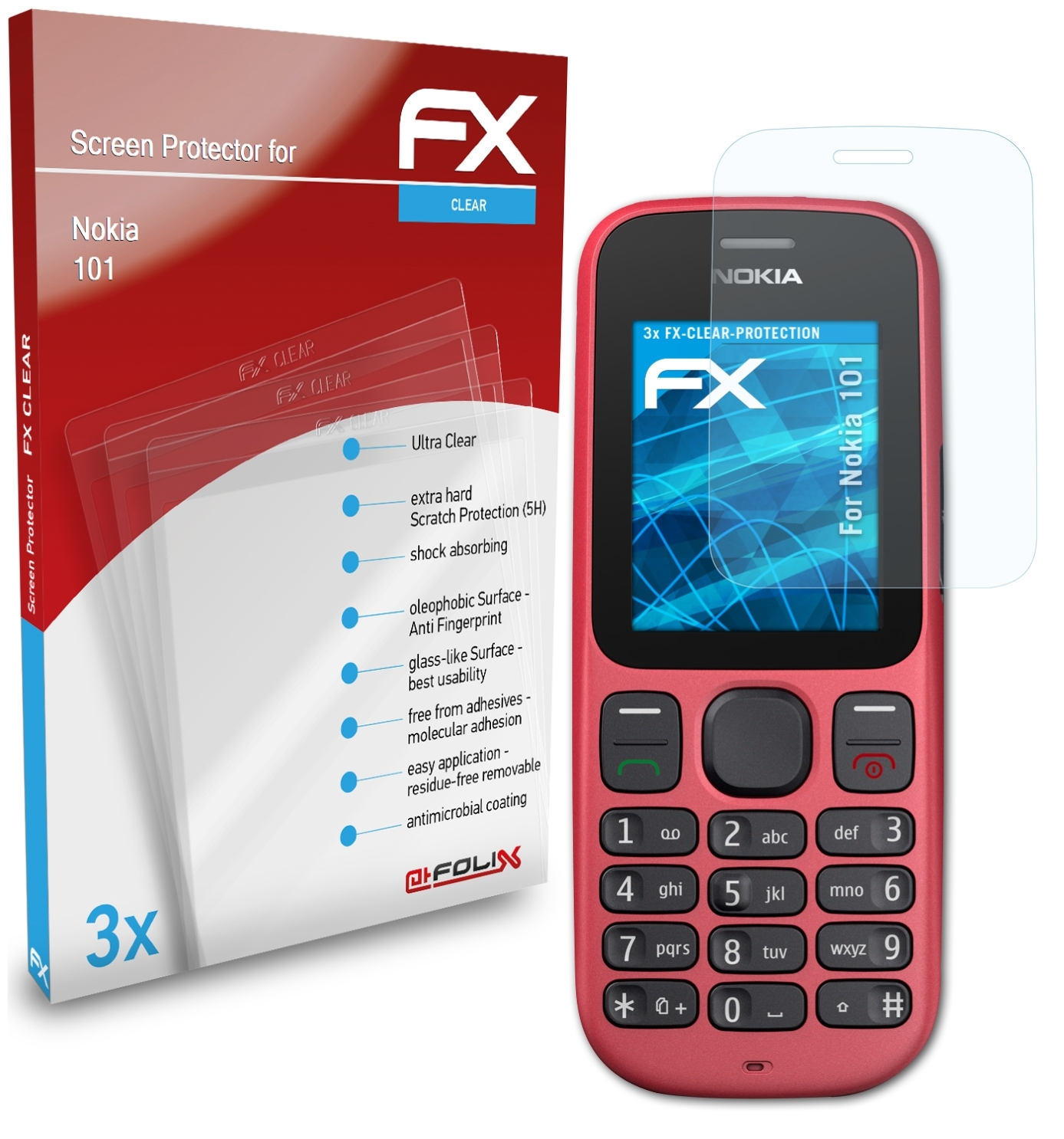101) FX-Clear Nokia Displayschutz(für ATFOLIX 3x