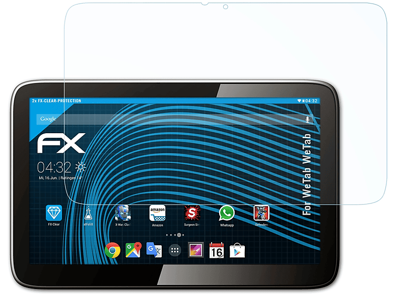 ATFOLIX 2x FX-Clear Displayschutz(für WeTab WeTab)