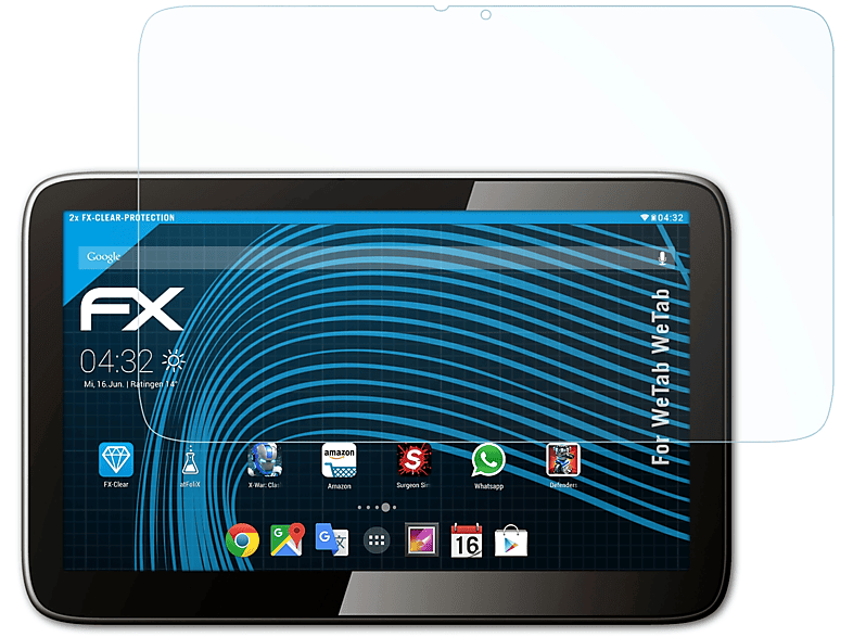 Displayschutz(für ATFOLIX 2x WeTab FX-Clear WeTab)