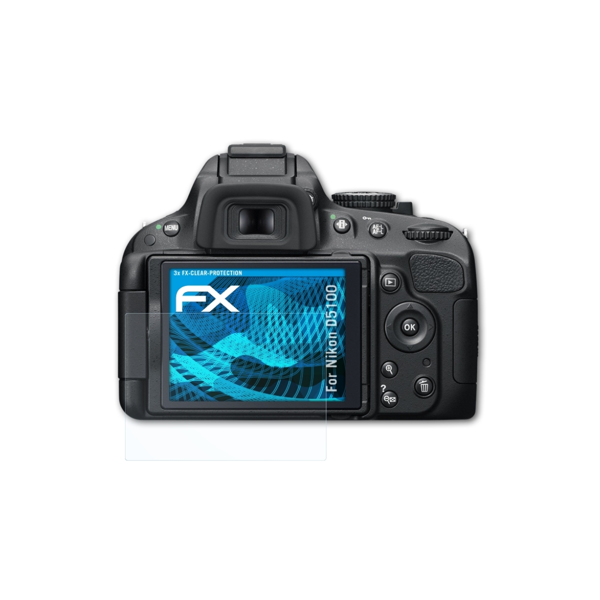 ATFOLIX 3x FX-Clear Displayschutz(für Nikon D5100)