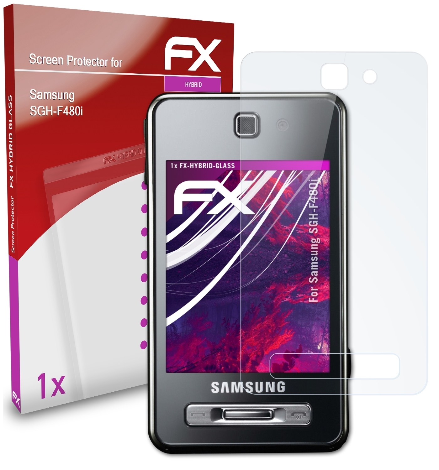 ATFOLIX FX-Hybrid-Glass Schutzglas(für SGH-F480i) Samsung