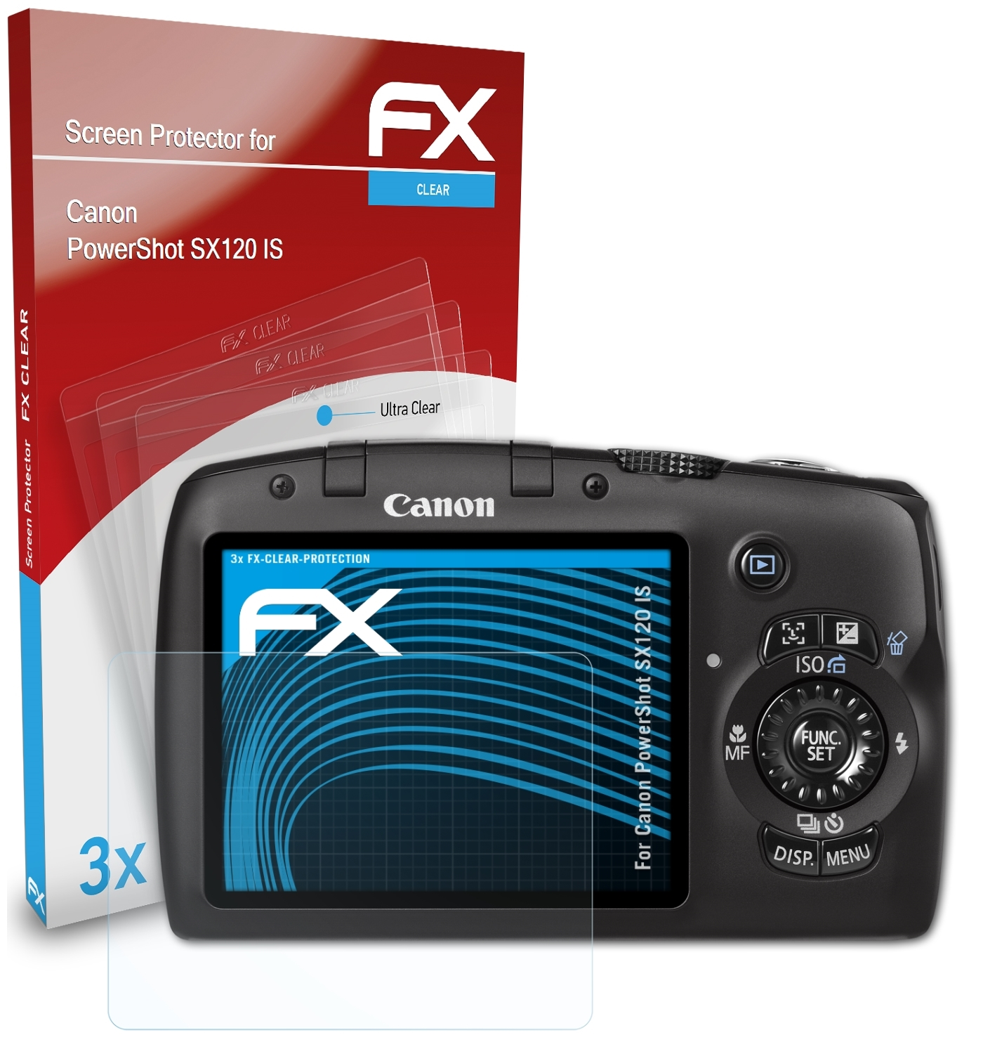 FX-Clear SX120 ATFOLIX IS) 3x Displayschutz(für Canon PowerShot