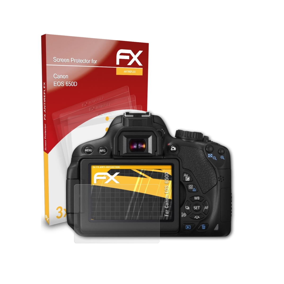 EOS Displayschutz(für 650D) ATFOLIX Canon 3x FX-Antireflex