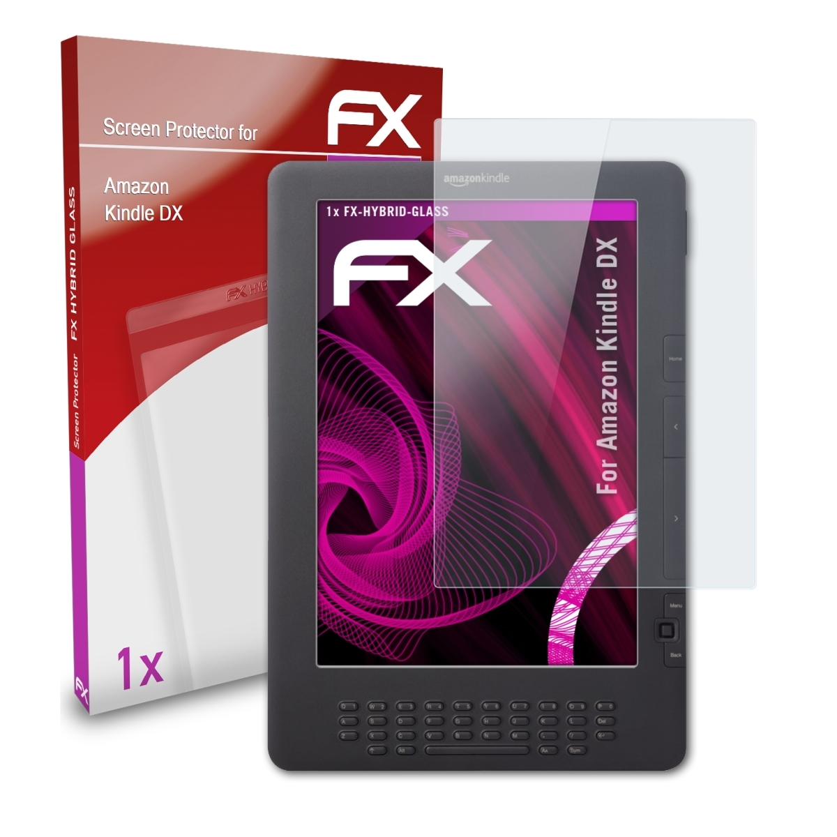 ATFOLIX FX-Hybrid-Glass Schutzglas(für Amazon Kindle DX)