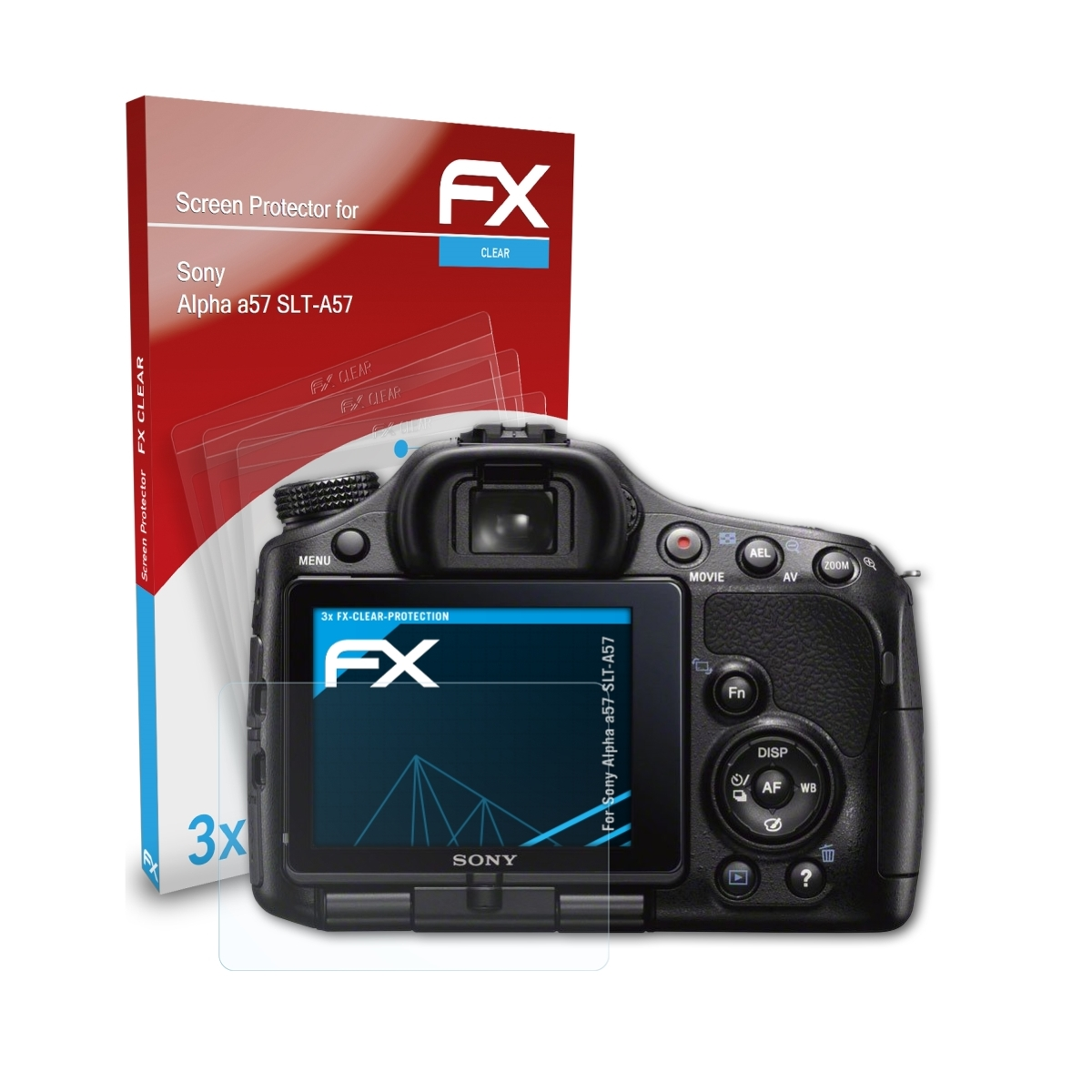 (SLT-A57)) FX-Clear Sony a57 Displayschutz(für Alpha ATFOLIX 3x