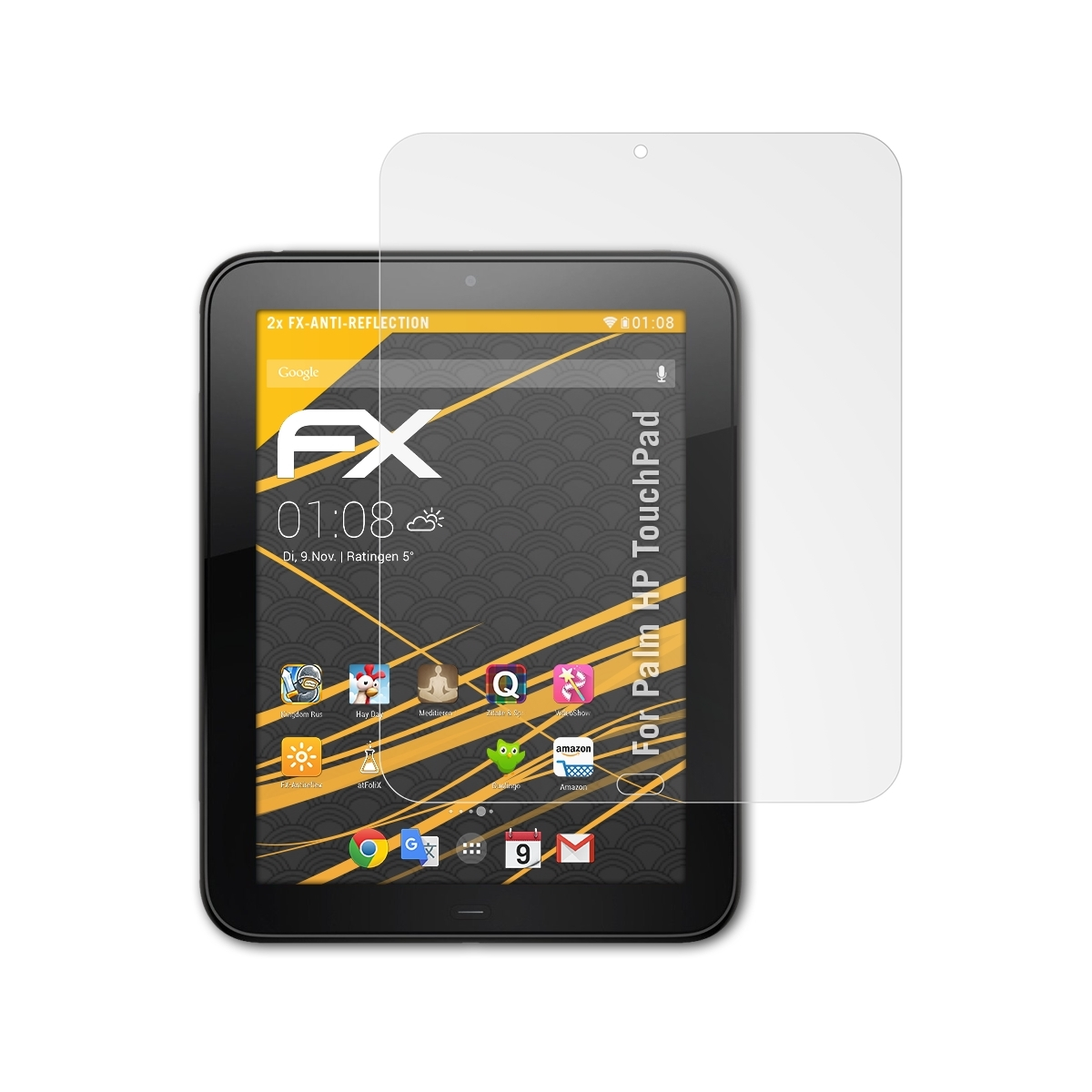 ATFOLIX TouchPad) Displayschutz(für 2x FX-Antireflex HP Palm