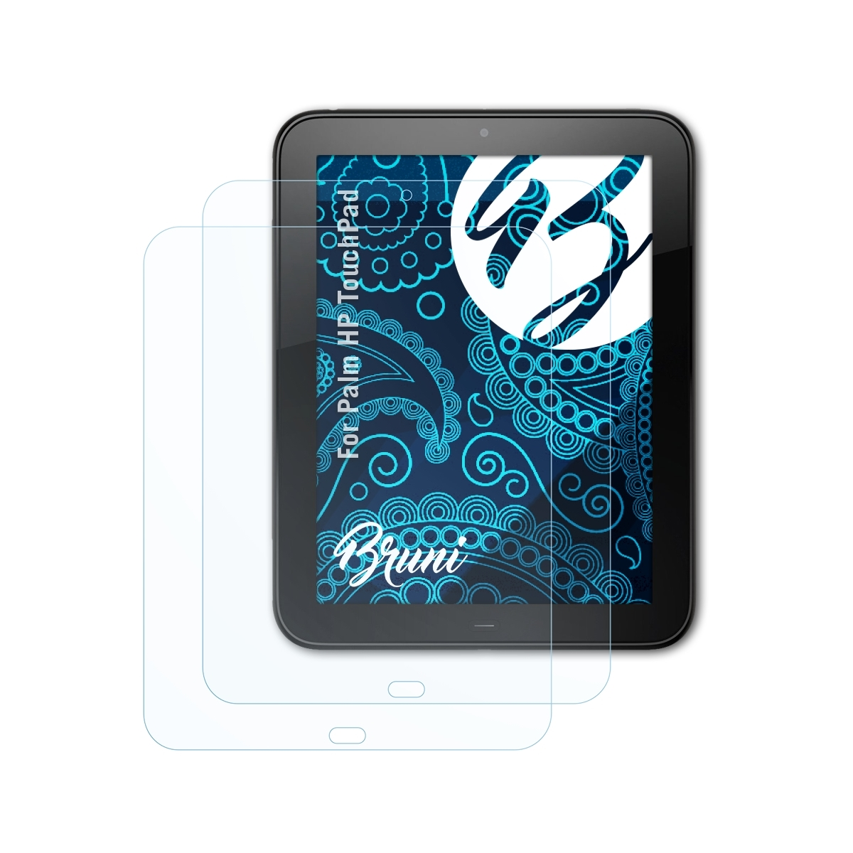 BRUNI 2x Basics-Clear Palm Schutzfolie(für TouchPad) HP