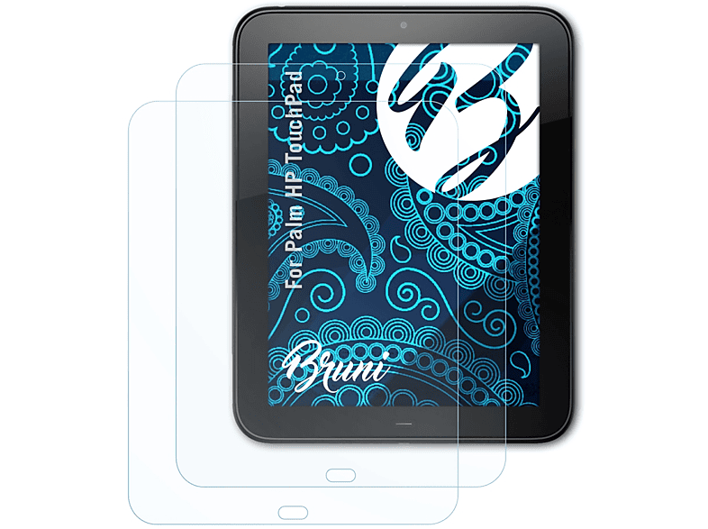 BRUNI 2x Basics-Clear Schutzfolie(für TouchPad) Palm HP