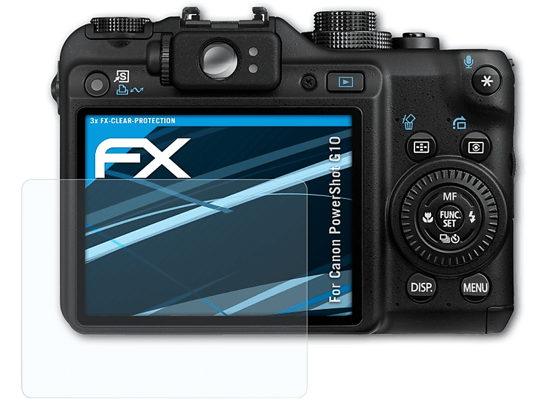 ATFOLIX 3x FX-Clear Displayschutz(für Canon PowerShot G10)