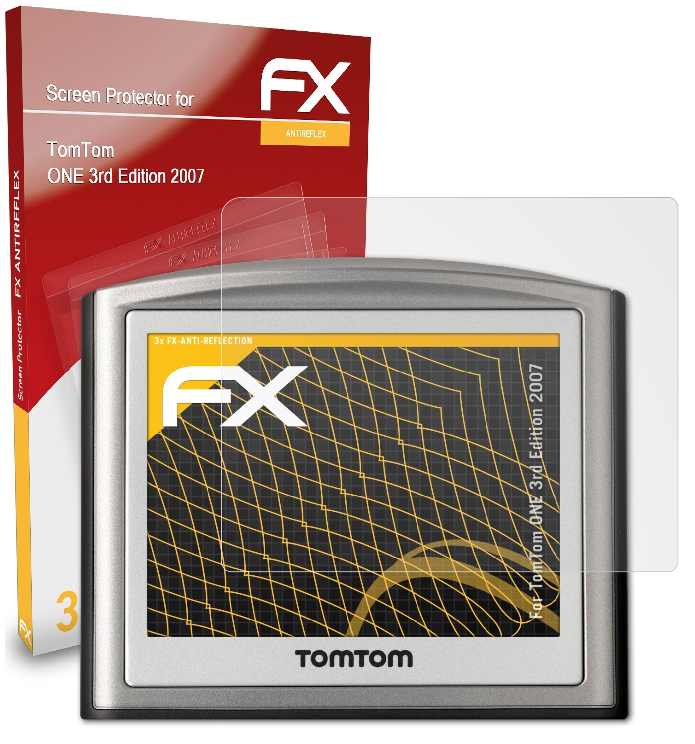 ATFOLIX 3x FX-Antireflex Displayschutz(für TomTom ONE (2007)) Edition 3rd