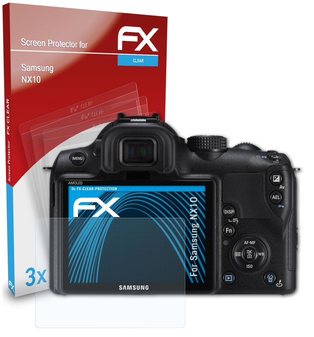 ATFOLIX FX-Clear NX10) Displayschutz(für Samsung 3x