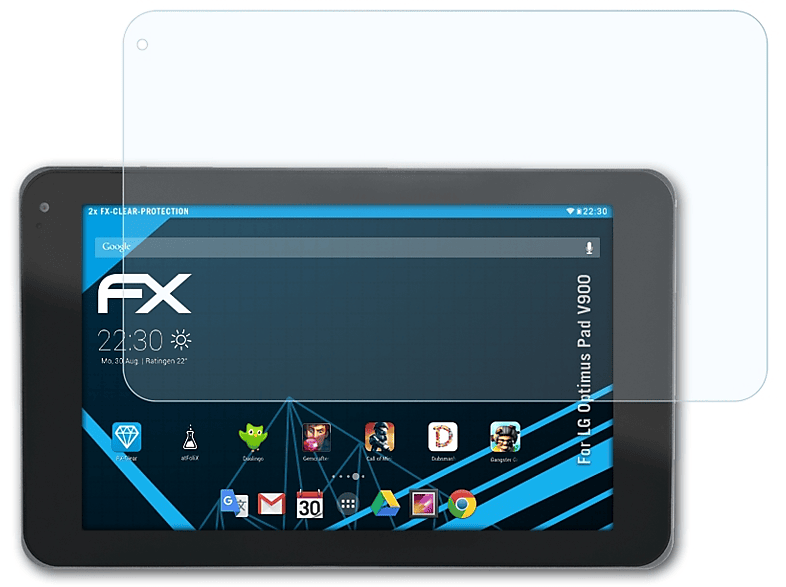 ATFOLIX 2x FX-Clear Displayschutz(für LG Optimus Pad (V900))