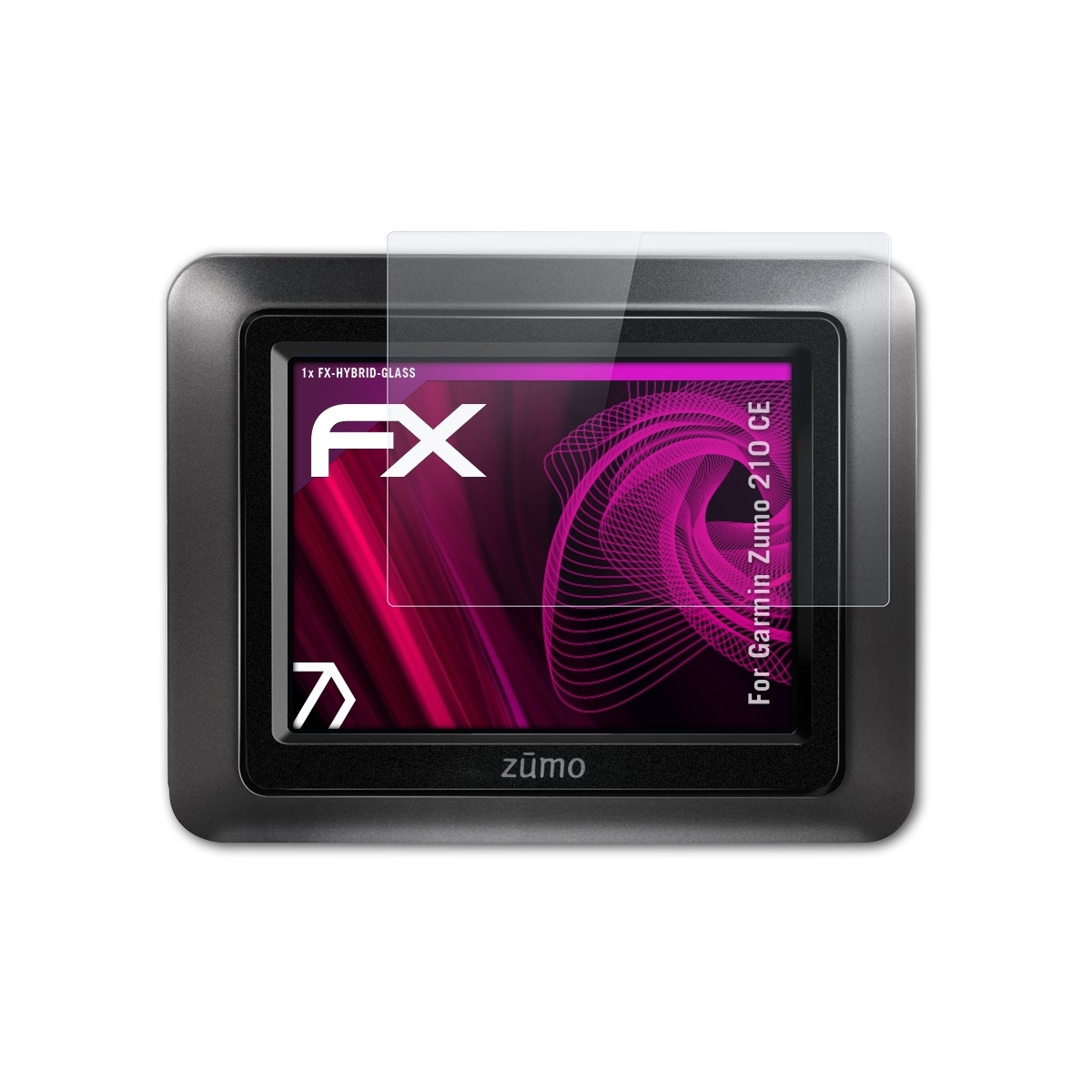 FX-Hybrid-Glass Zumo Garmin CE) 210 Schutzglas(für ATFOLIX