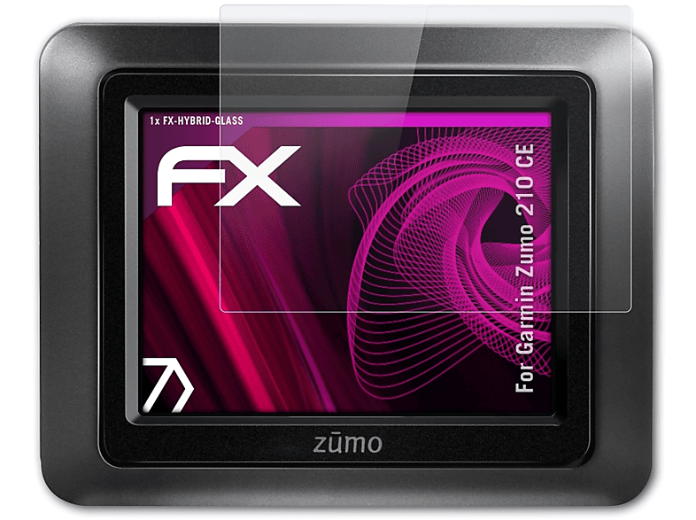 Garmin Zumo 210 ATFOLIX FX-Hybrid-Glass Schutzglas(für CE)