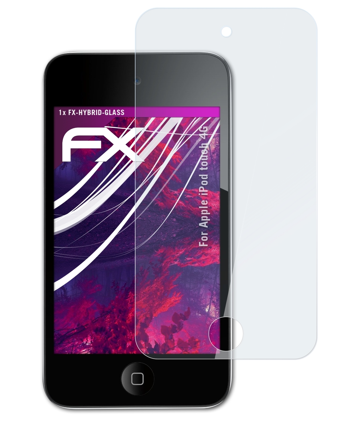 Apple touch FX-Hybrid-Glass ATFOLIX Schutzglas(für 4G) iPod