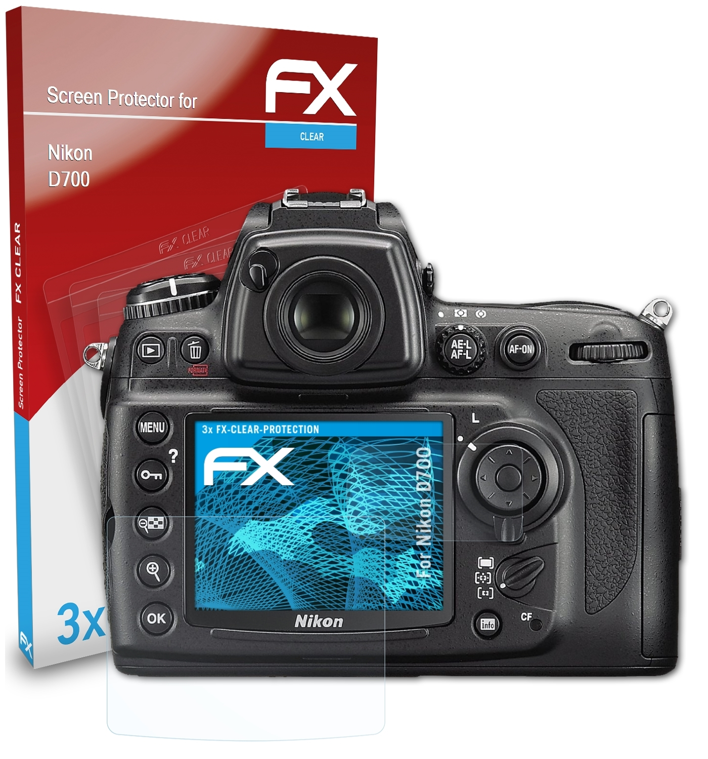 Displayschutz(für FX-Clear Nikon ATFOLIX 3x D700)