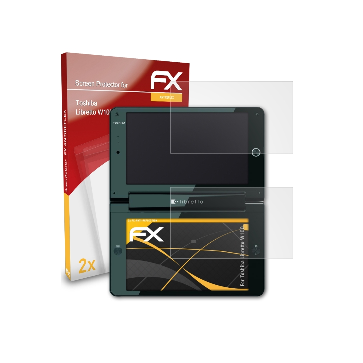 2x W100) Toshiba FX-Antireflex Libretto Displayschutz(für ATFOLIX