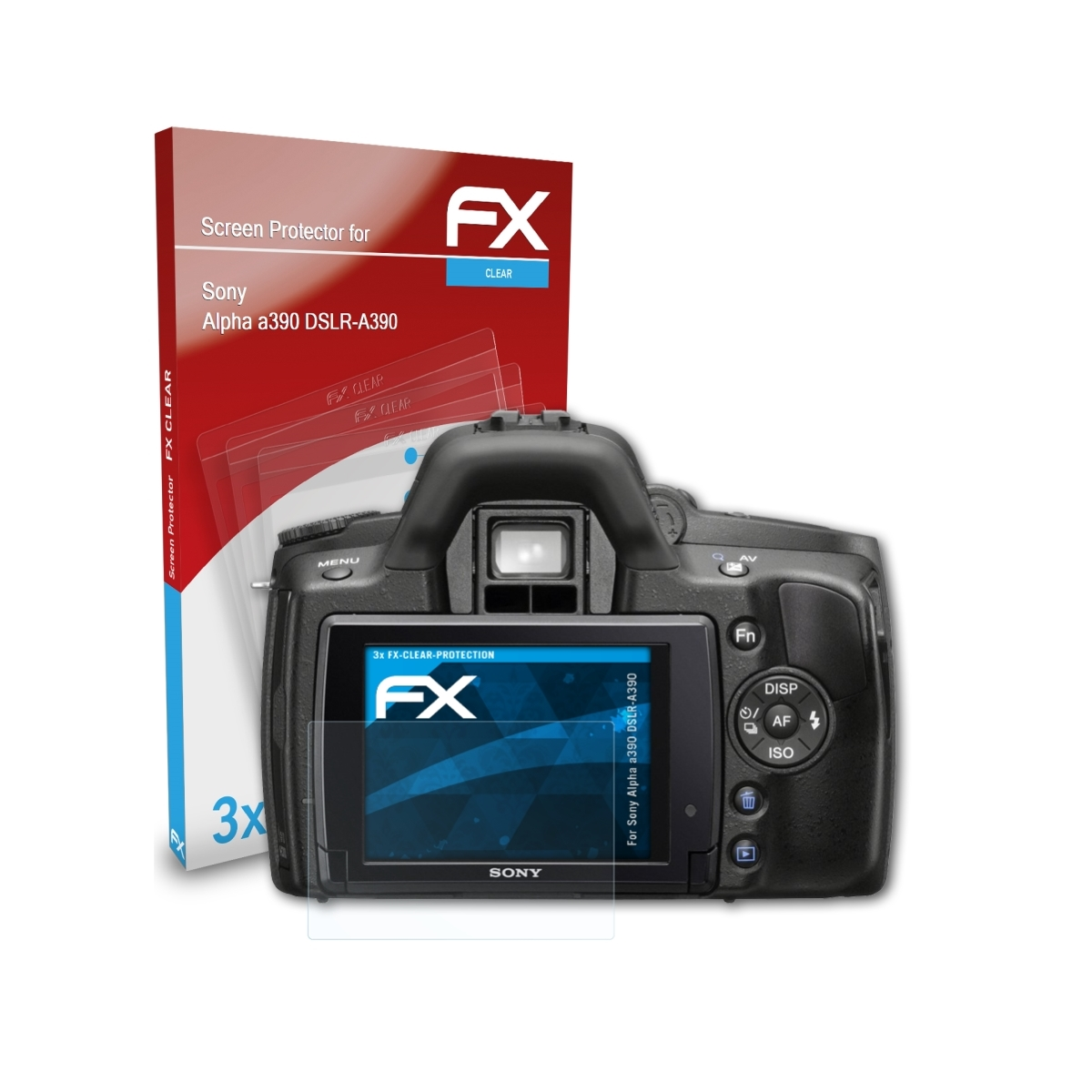 ATFOLIX 3x FX-Clear Displayschutz(für a390 (DSLR-A390)) Sony Alpha