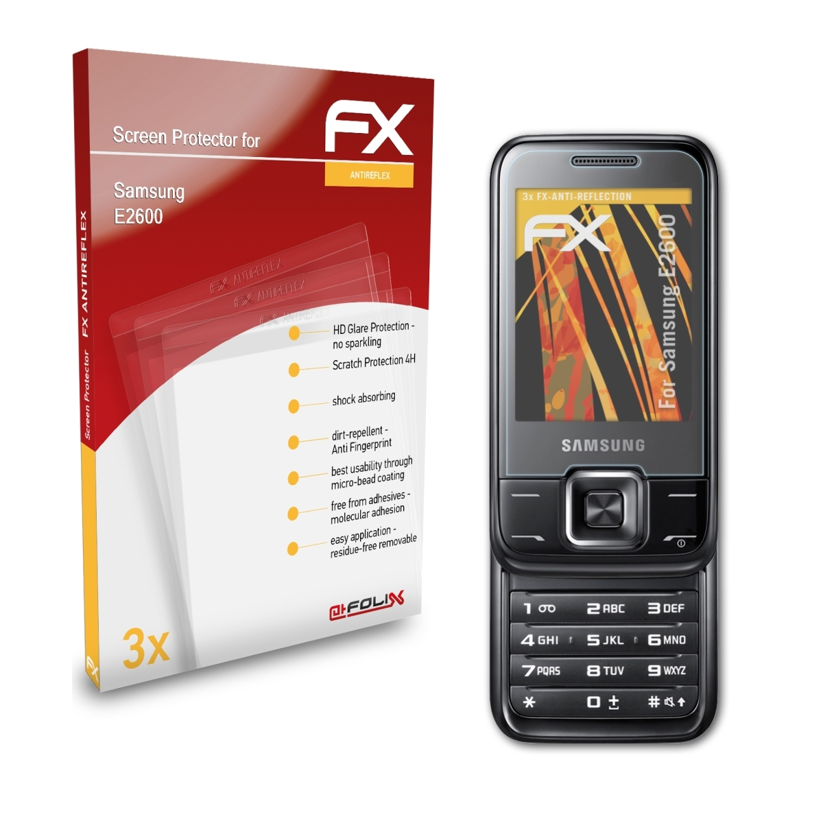 Samsung Displayschutz(für 3x FX-Antireflex ATFOLIX E2600)