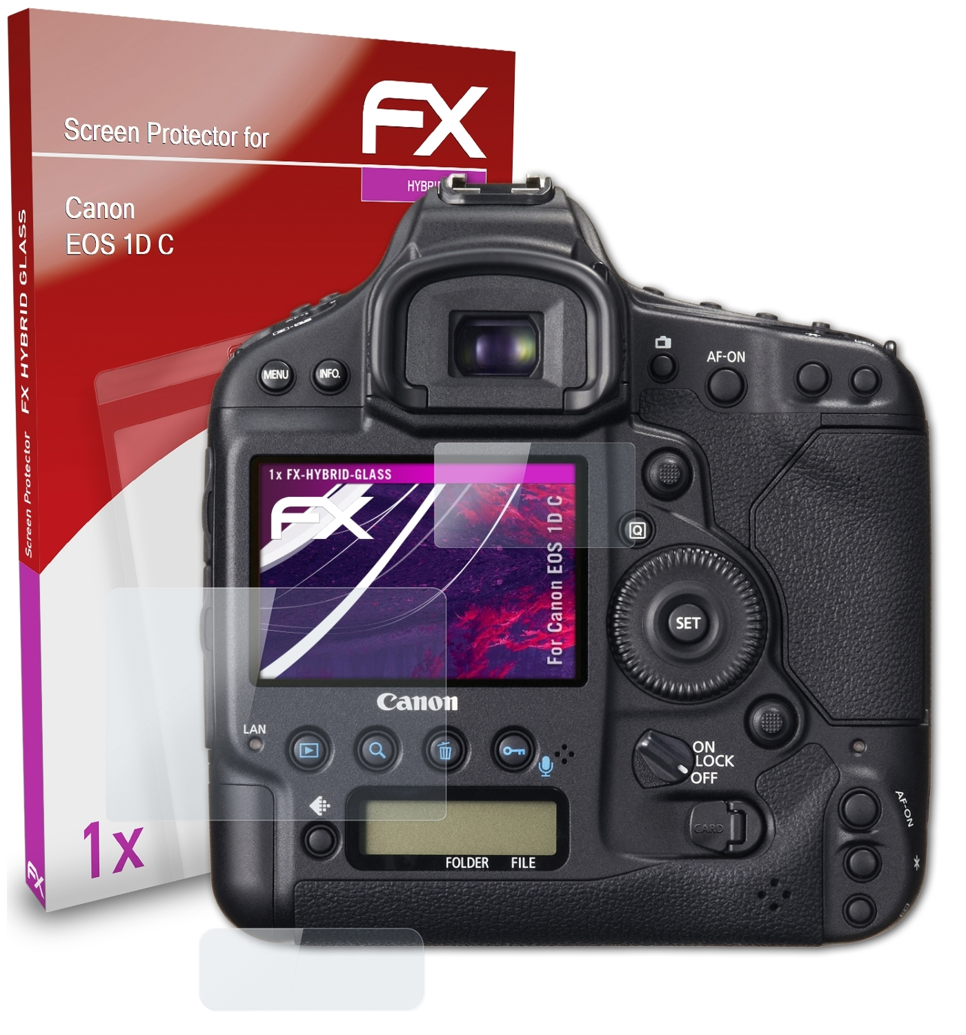 FX-Hybrid-Glass EOS ATFOLIX C) Canon 1D Schutzglas(für