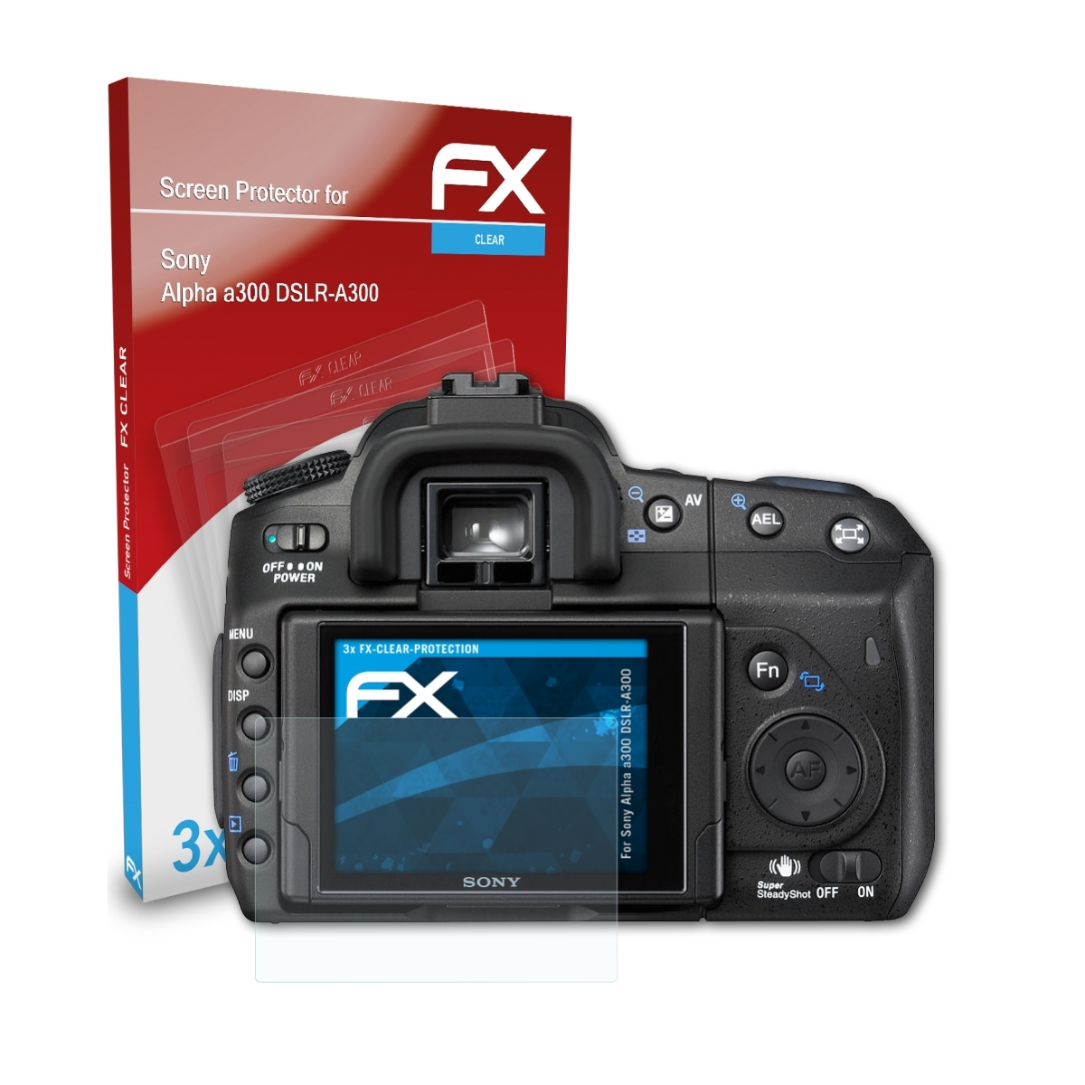 ATFOLIX FX-Clear 3x Displayschutz(für a300 Alpha (DSLR-A300)) Sony
