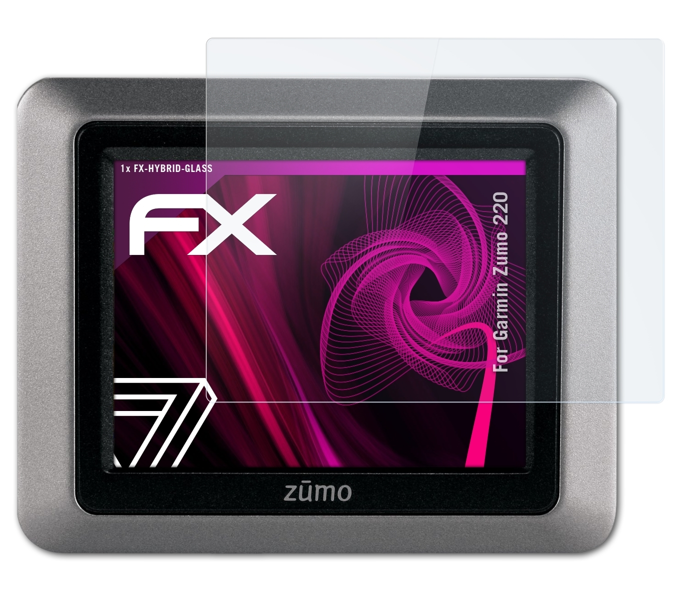 Garmin ATFOLIX 220) FX-Hybrid-Glass Schutzglas(für Zumo