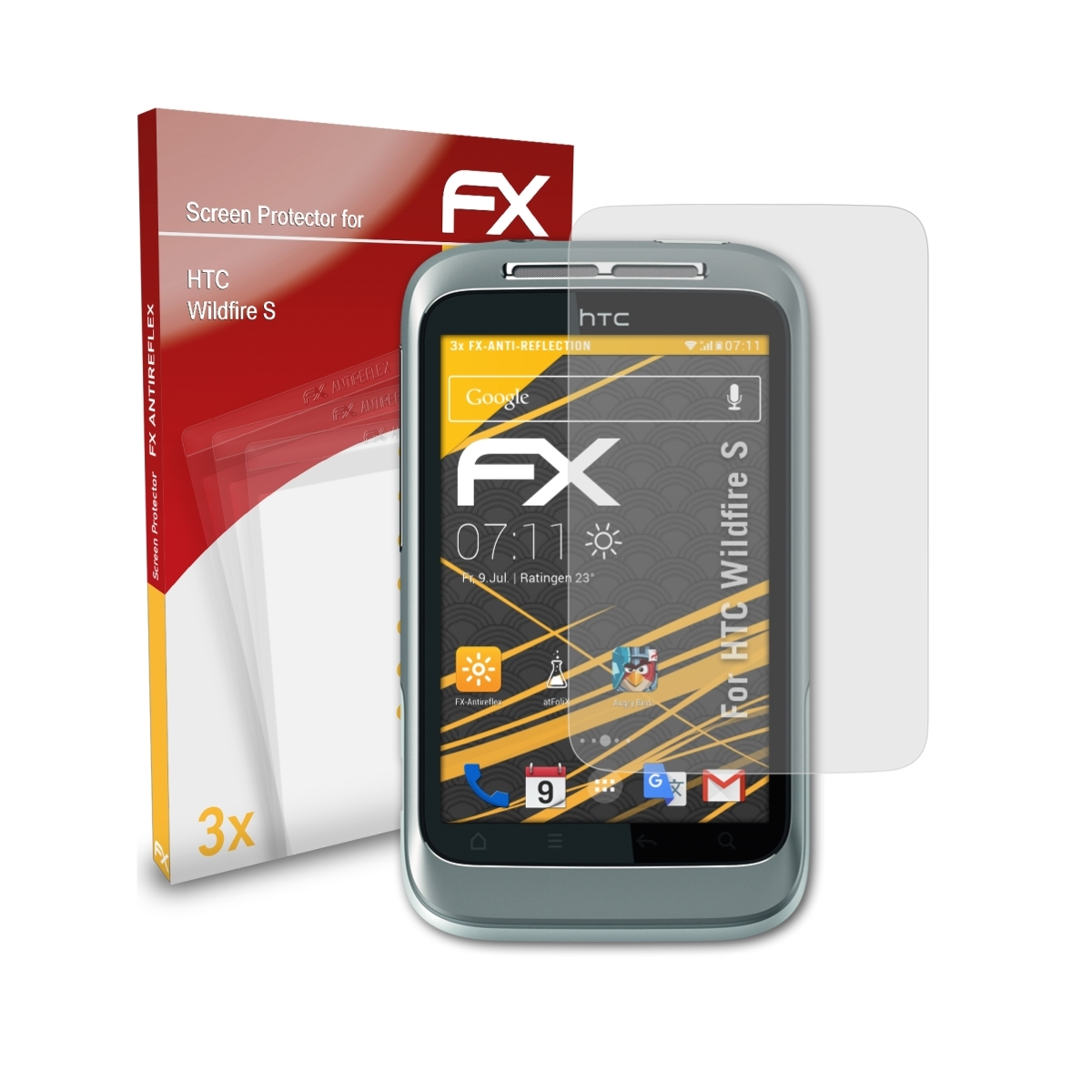 FX-Antireflex ATFOLIX 3x Wildfire HTC Displayschutz(für S)
