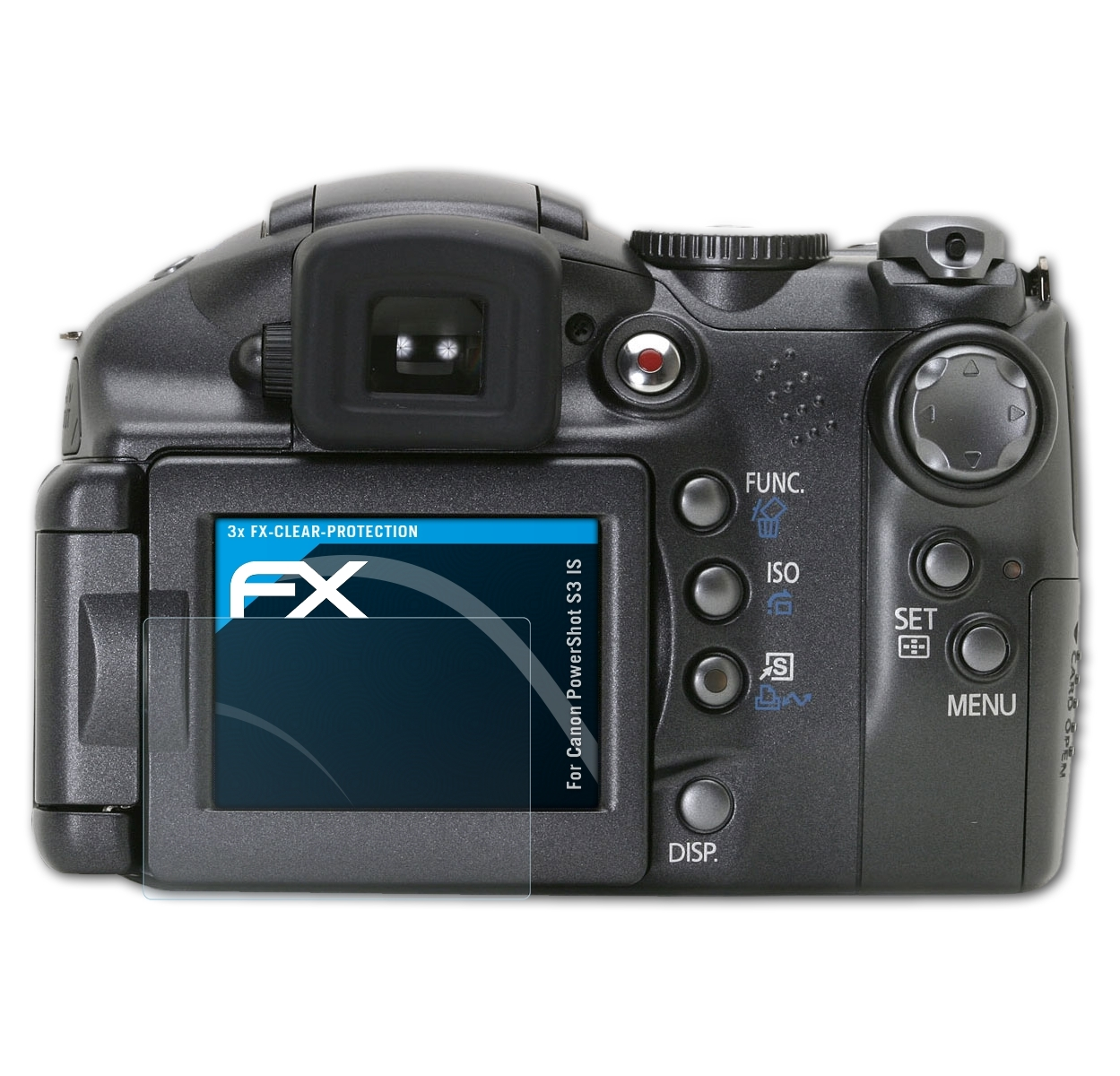 ATFOLIX 3x FX-Clear S3 Canon Displayschutz(für IS) PowerShot