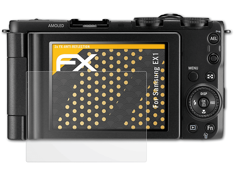 ATFOLIX 3x FX-Antireflex EX1) Displayschutz(für Samsung
