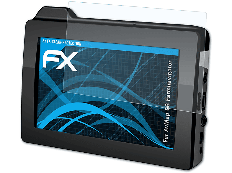 ATFOLIX 3x FX-Clear Displayschutz(für AvMap G6 Farmnavigator)