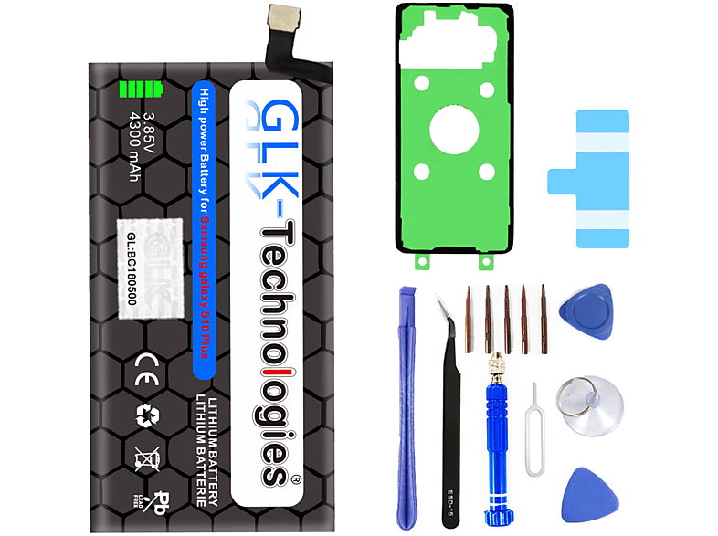GLKTECHNOLOGIES Akku für Samsung Galaxy S10 Plus S10+ G975 EBBG975ABU