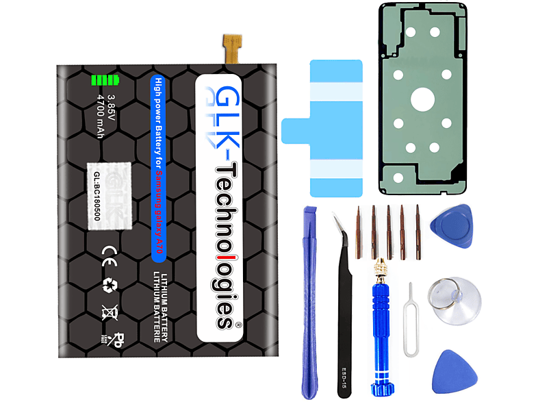 akku Galaxy SIM DUAL Lithium-Ionen-Akku A70 Werkzeug GLK-TECHNOLOGIES Battery SM-A705F | A70 Smartphone Samsung Akku Ersatz inkl. SM-A705DS | Set Kit / für