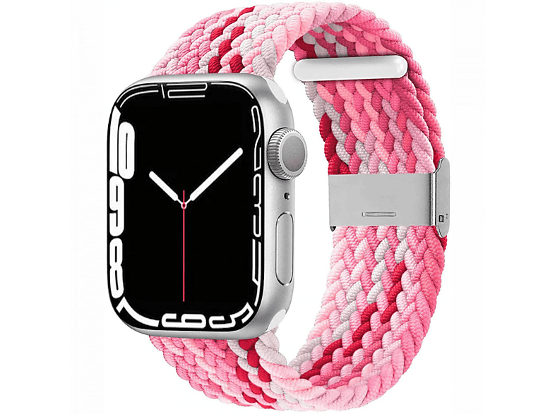 Braided, Sportarmband, Apple, Watch 7 45mm, Gradientred