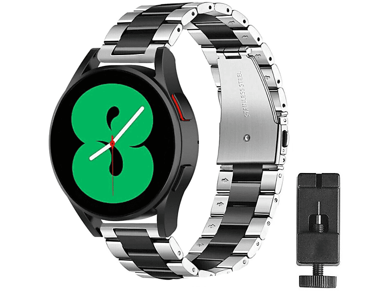 CASEONLINE Edelstahl, Smartband, Samsung, Galaxy Watch 4 (44mm), Multicolor | Smartwatch Armbänder