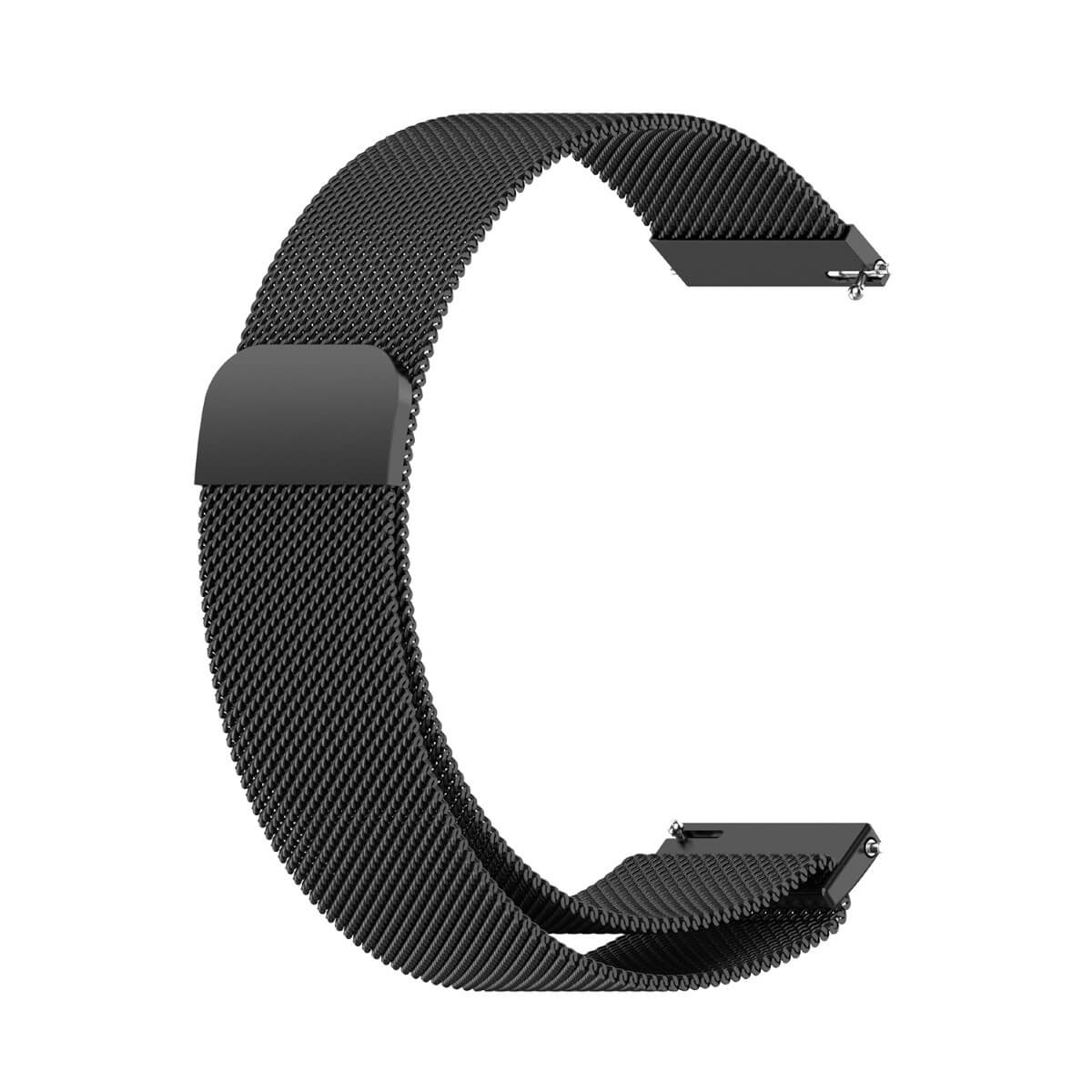 Schwarzes Armband in C-Form.
