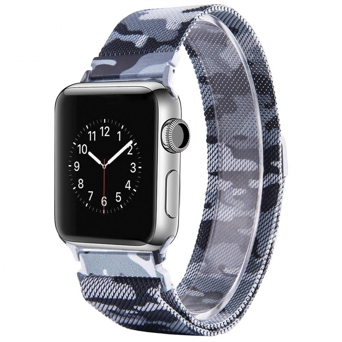 Multicolor Watch Apple, CASEONLINE Smartband, Camouflage, Milanaise 42mm,
