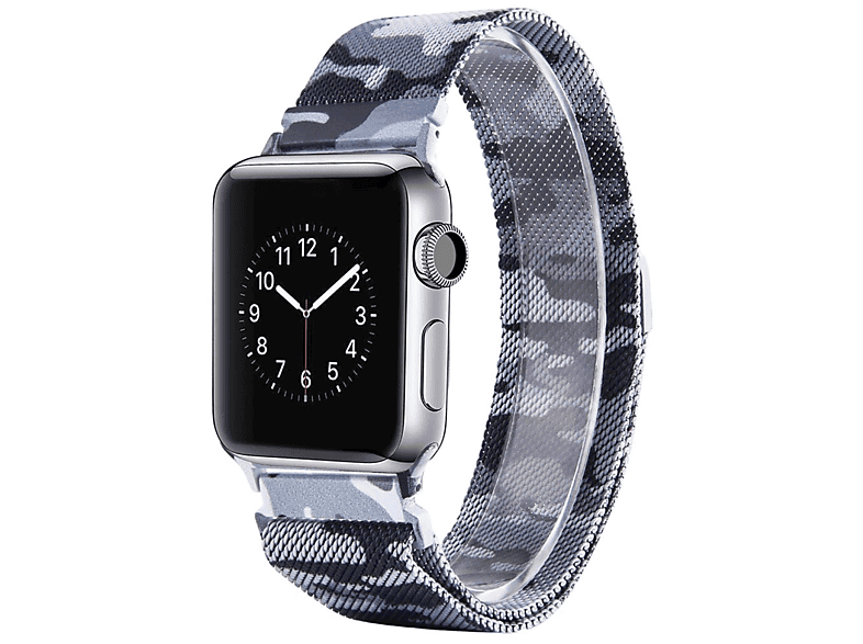 Multicolor Watch Apple, CASEONLINE Smartband, Camouflage, Milanaise 42mm,