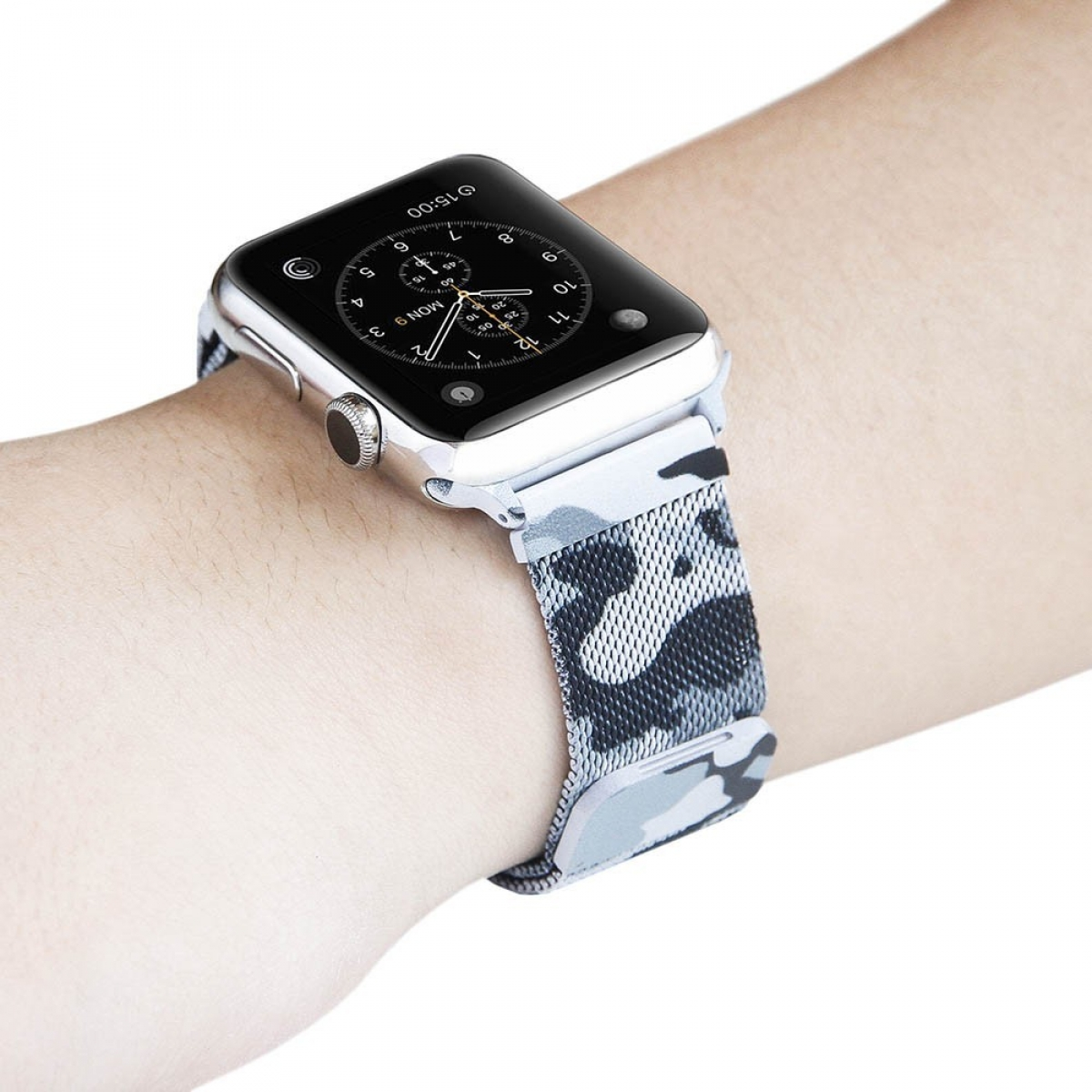 42mm, Smartband, Camouflage, CASEONLINE Watch Multicolor Milanaise Apple,