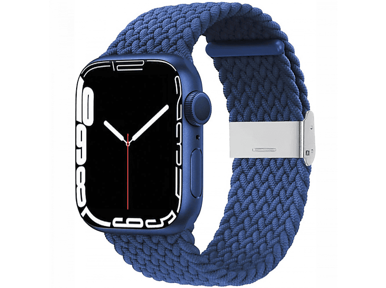 CASEONLINE Braided, Watch Sportarmband, Blau 7 Apple, 41mm