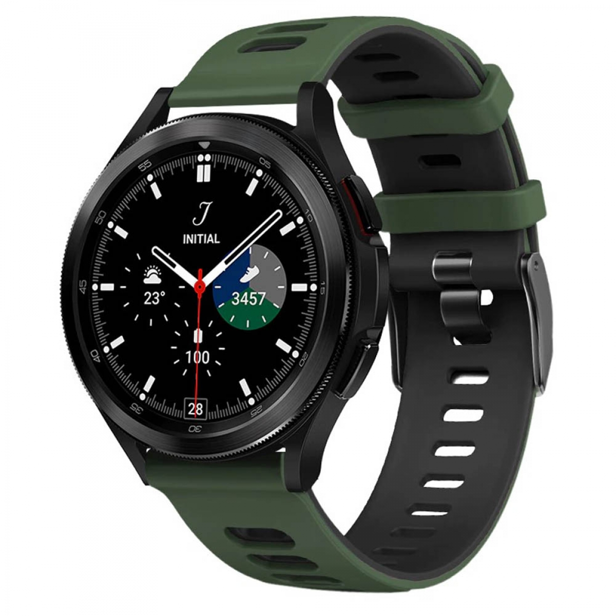 CASEONLINE Twin, Galaxy 5 Pro Watch Garmin, Smartband, (45mm), Grün/Schwarz