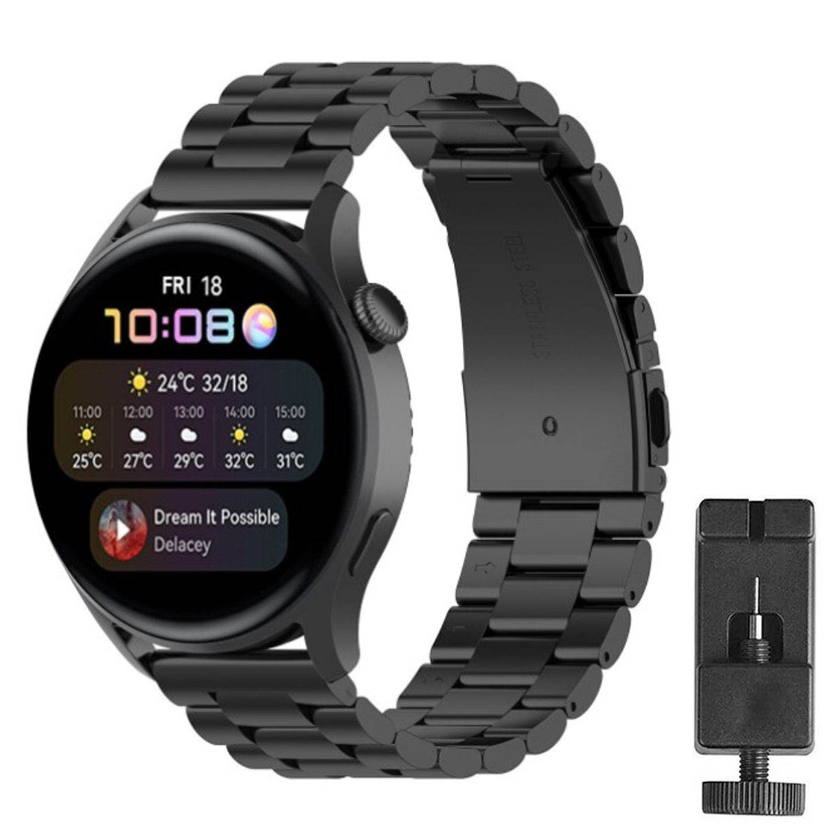 Edelstahl, CASEONLINE Smartband, Multicolor Watch 3 Huawei, Pro,