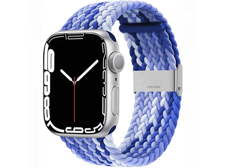 CASEONLINE Braided, Gradient Sportarmband, Apple, 7 Watch blue 45mm