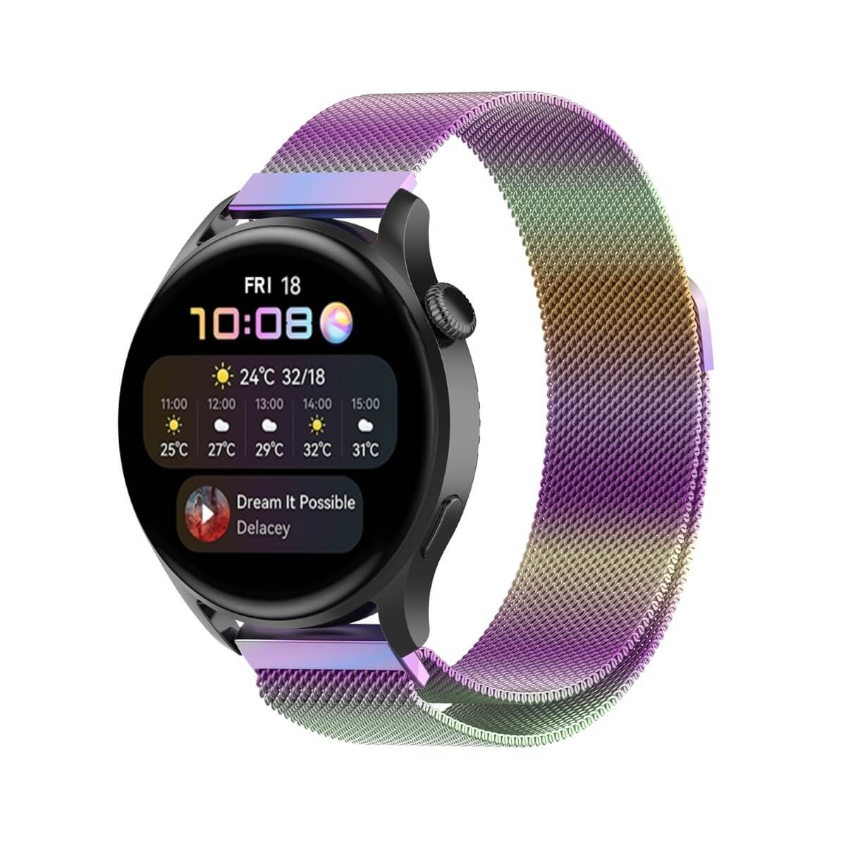 CASEONLINE Watch Huawei, Multicolor Milanaise, Smartband, 3,