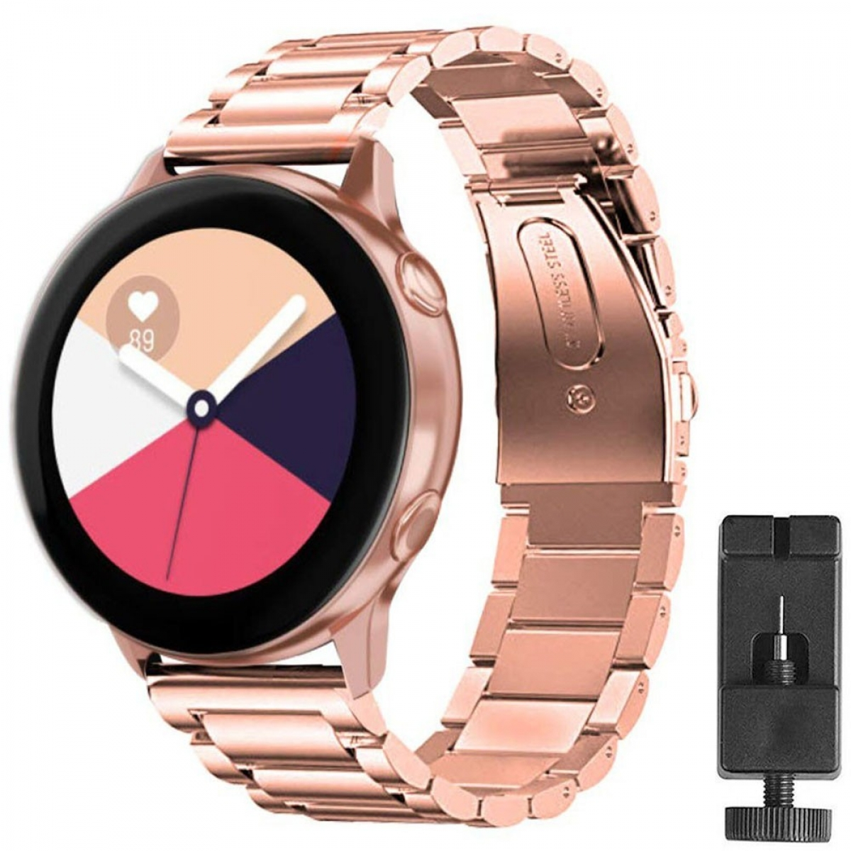 Active, Multicolor Smartband, Samsung, CASEONLINE Watch Galaxy Edelstahl,
